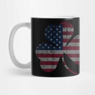 Irish American Flag Shamrock Mug